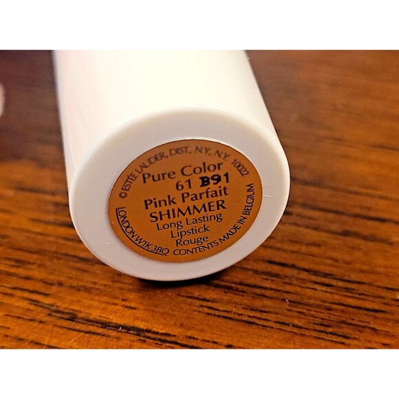 *FLAWED Estee Lauder 61 PINK PARFAIT SHIMMER Pure Color Lipstick WHITE TUBE GWP - Picture 2 of 7